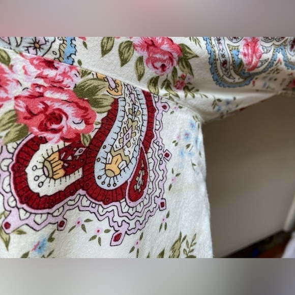 Victoria's Secret Vintage Gold Label Floral Paisley Print Robe Size Medium - Picture 9 of 11